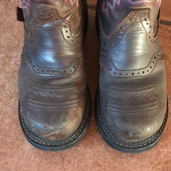 JUSTIN LEATHER BOOTS SIZE 6.5B - Picture 2 of 16